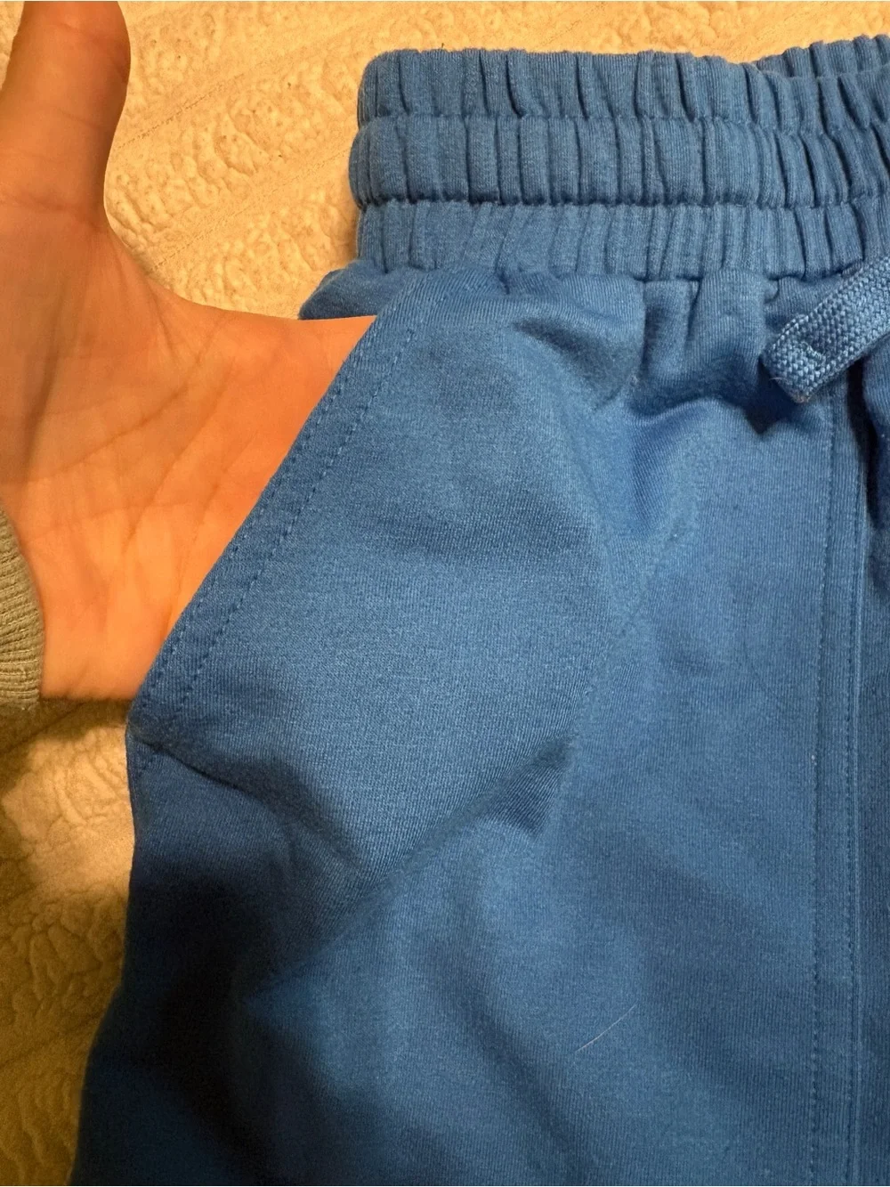 Fantaslook Blue Two Piece Sweatshirt Shorts Lounge Set Medium